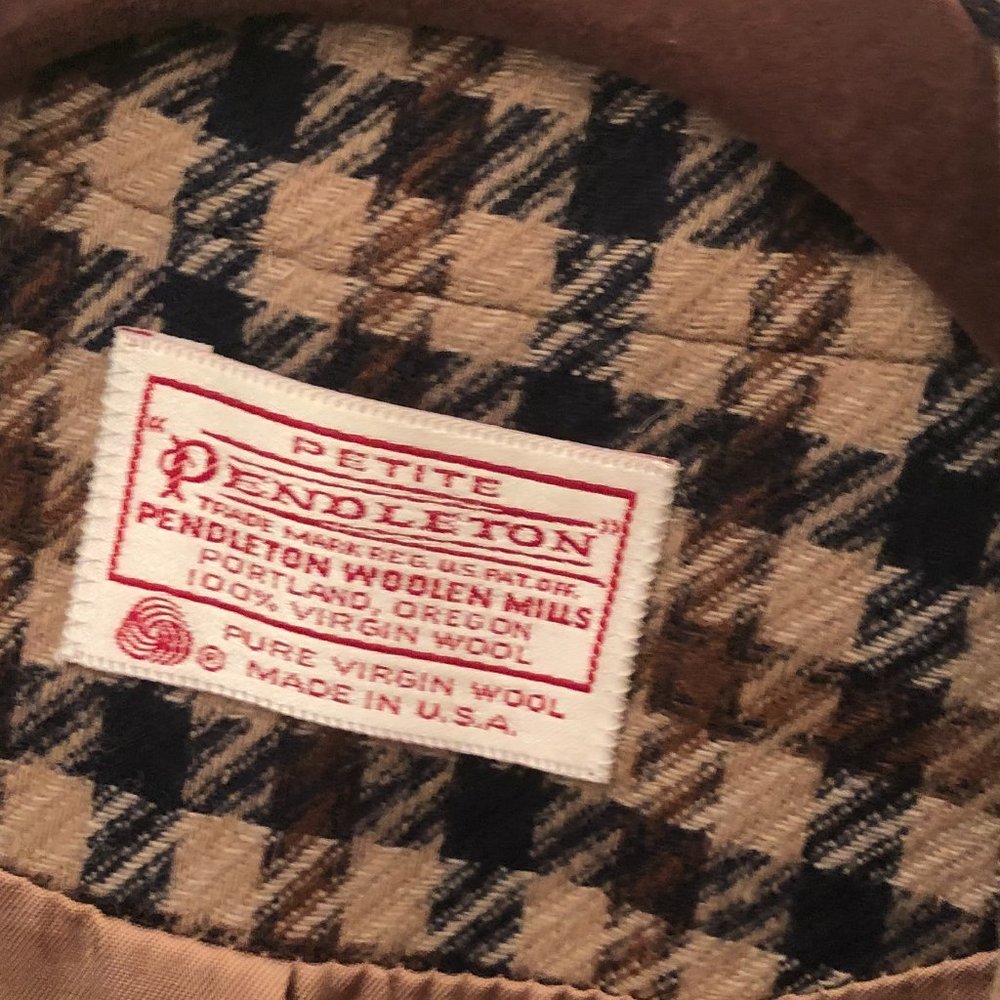 Pendleton Matching Wool Set Houndstooth Jacket & … - image 3